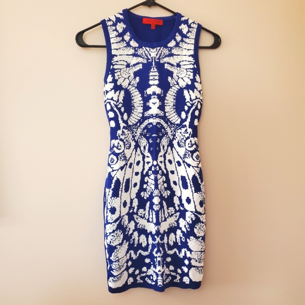 Wow Couture - 🦋 Butterfly jacquard bandage dress - Size M